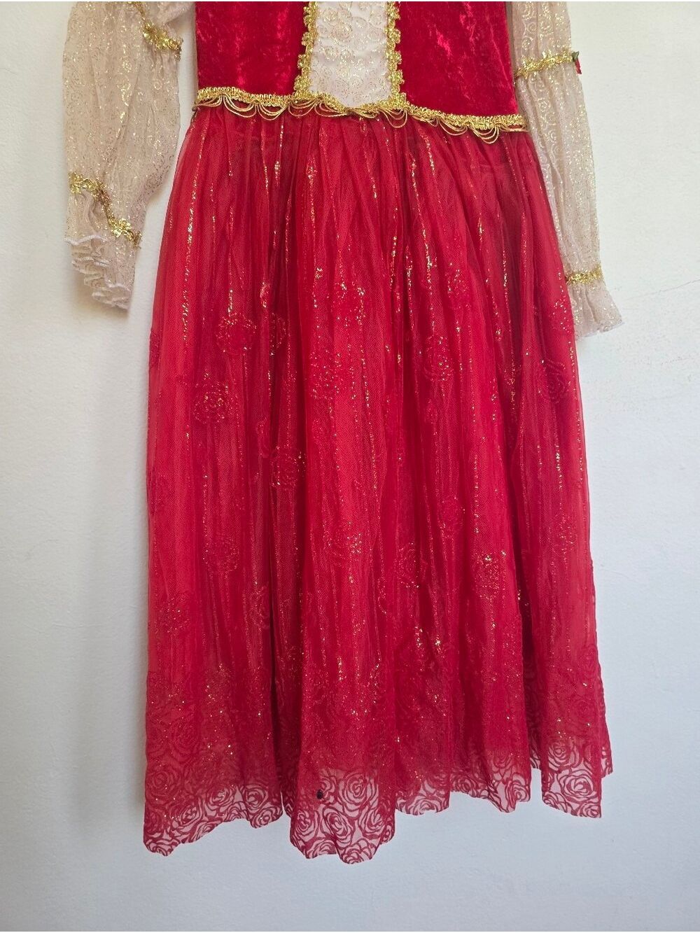 Walt Disney World Deluxe Belle Princess Costume Dress Girls L 10-12 - Picture 11 of 17
